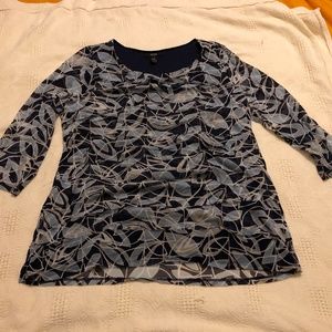 Alfani Woman 2x messh overlayer-blouse